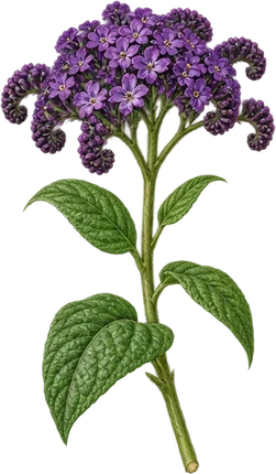 The drawing: heliotrope