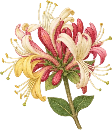 The drawing: honeysuckle