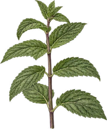 The drawing: mint, fresh sprig