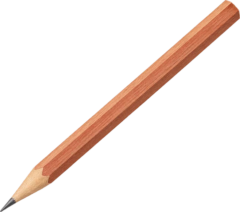 The drawing: cedar pencil and shaving, pencil shavings set