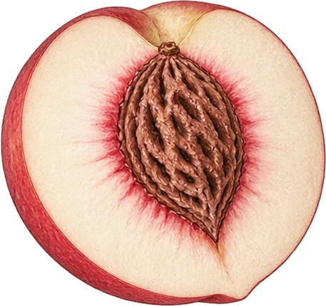 The drawing: white nectarine