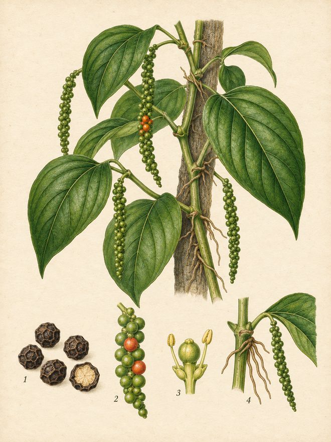 The plate: black pepper