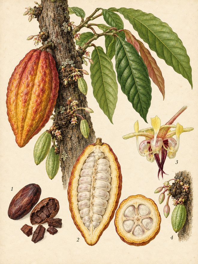 The plate: cacao