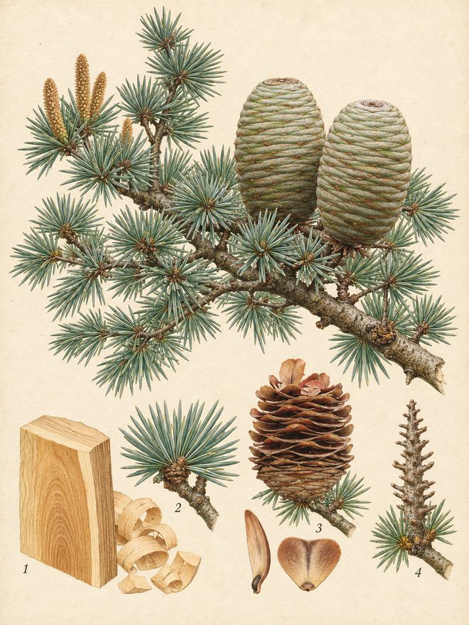 The plate: cedar (atlas cedar)