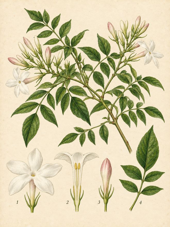 The plate: jasmine