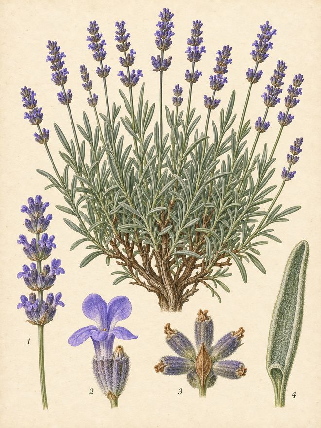 The plate: lavender