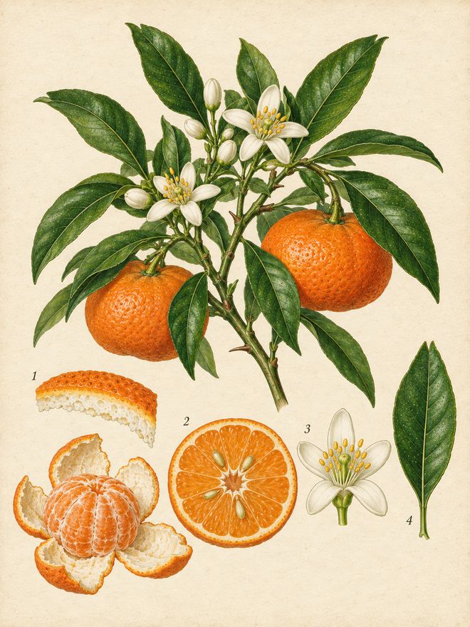 The plate: mandarin