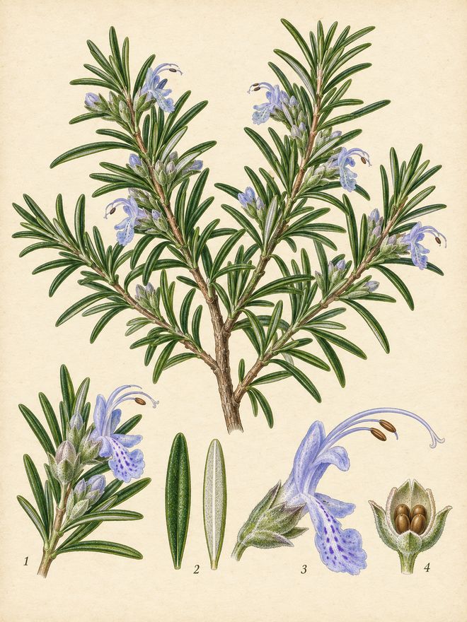 The plate: rosemary