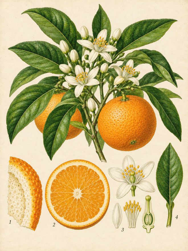 The plate: sweet orange