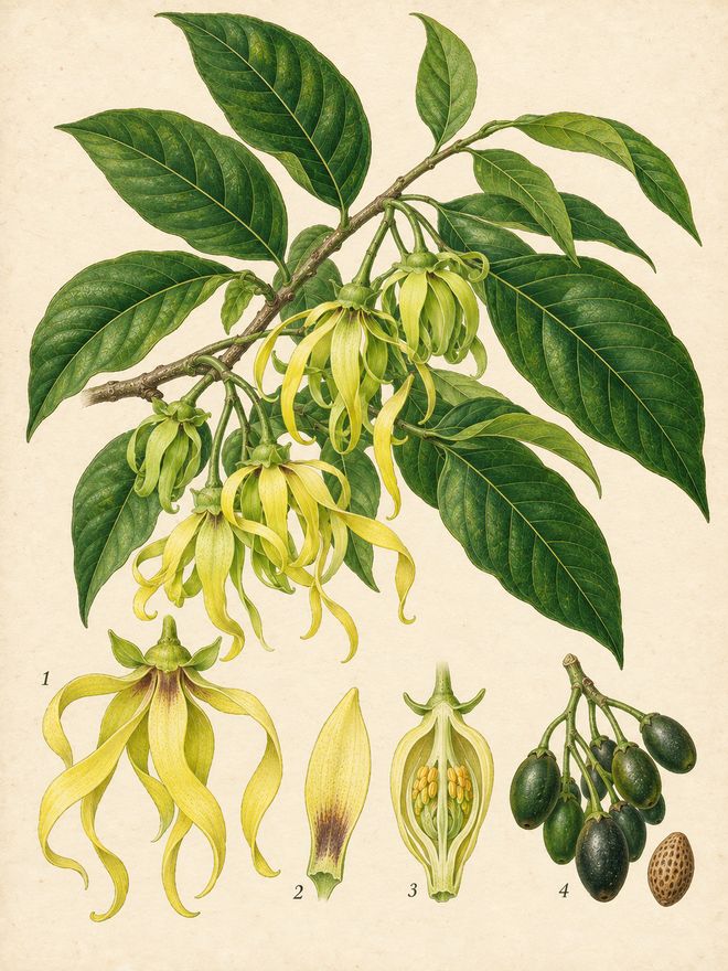 The plate: ylang-ylang