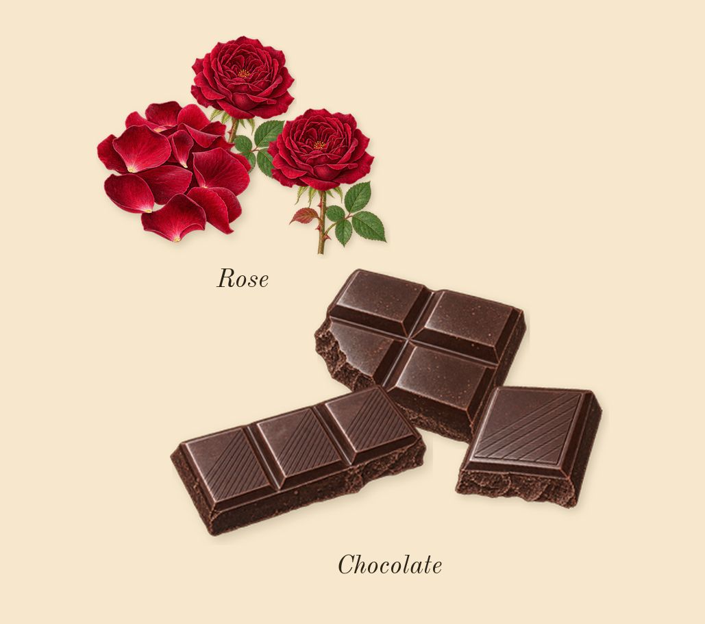Choco Musk, heart: Chocolate, Rose