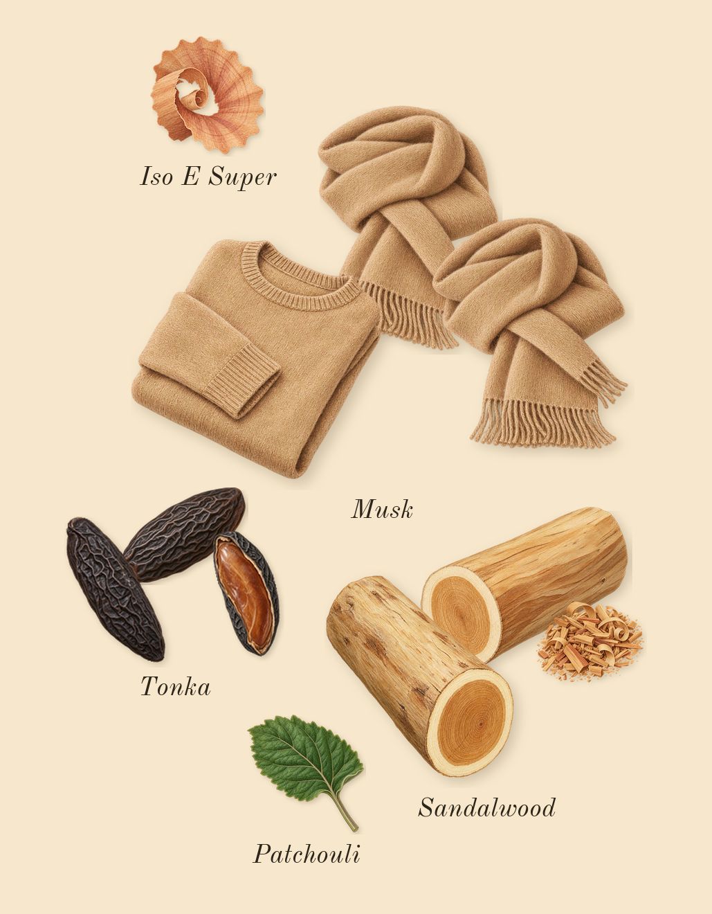 Sultani, dry-down: Musk, Sandalwood, Tonka, Patchouli, Iso E Super