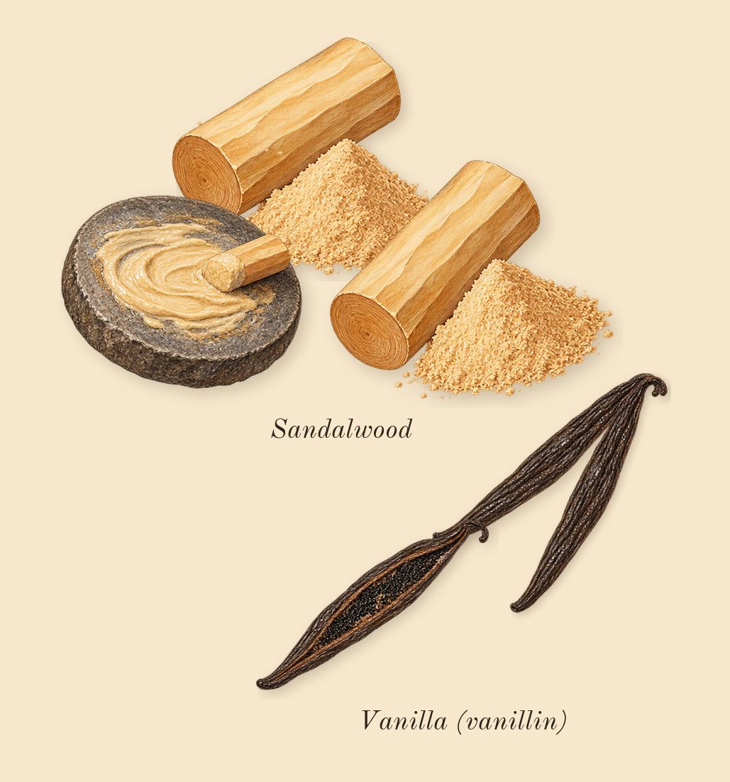 Cloud Aurora, heart: Vanilla (vanillin), Sandalwood
