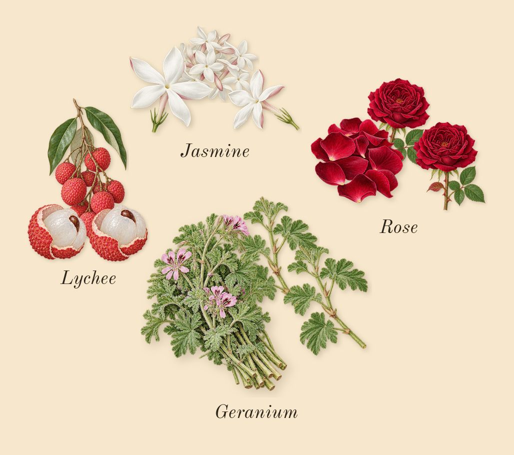 Club de Nuit Woman, heart: Geranium, Jasmine, Lychee, Rose