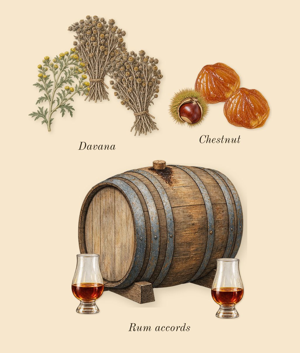 Stronger With You Absolutely, heart: Rum accords, Davana, Chestnut