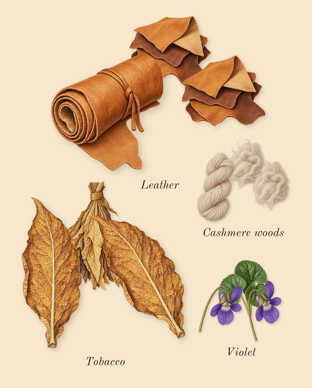Havana Tonka, heart: Tobacco, Violet, Cashmere woods, Leather