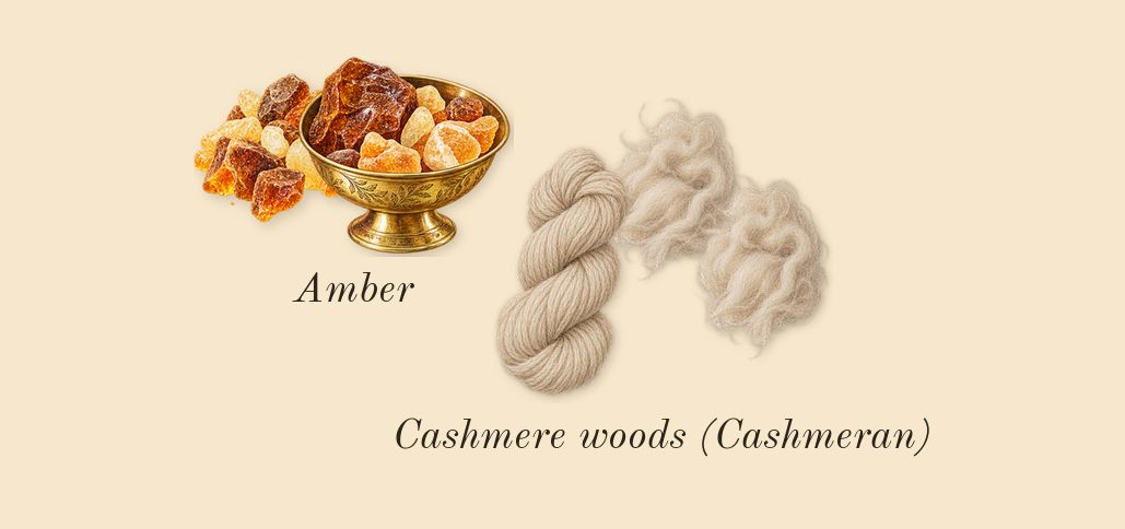 Vanille Antique, heart: Amber, Cashmere woods (Cashmeran)