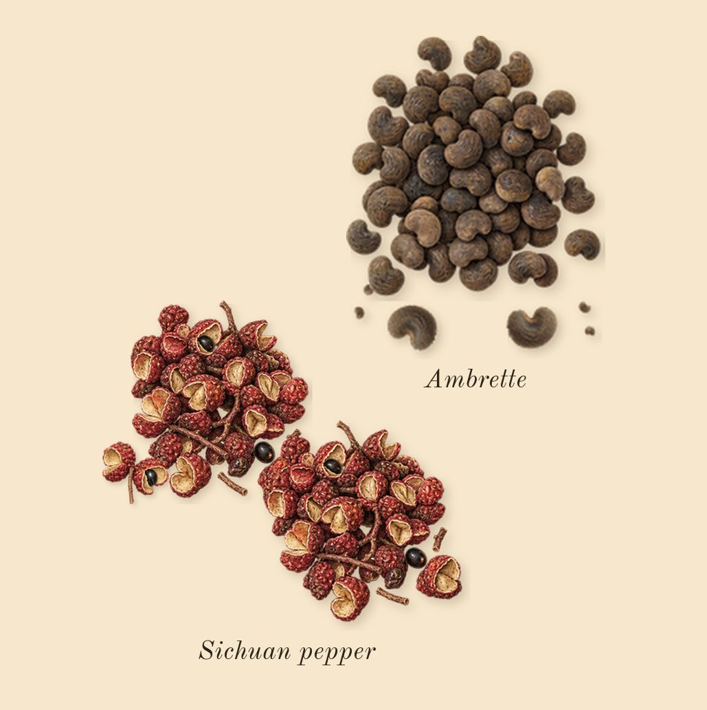 Young Rose, top notes: Ambrette, Sichuan pepper