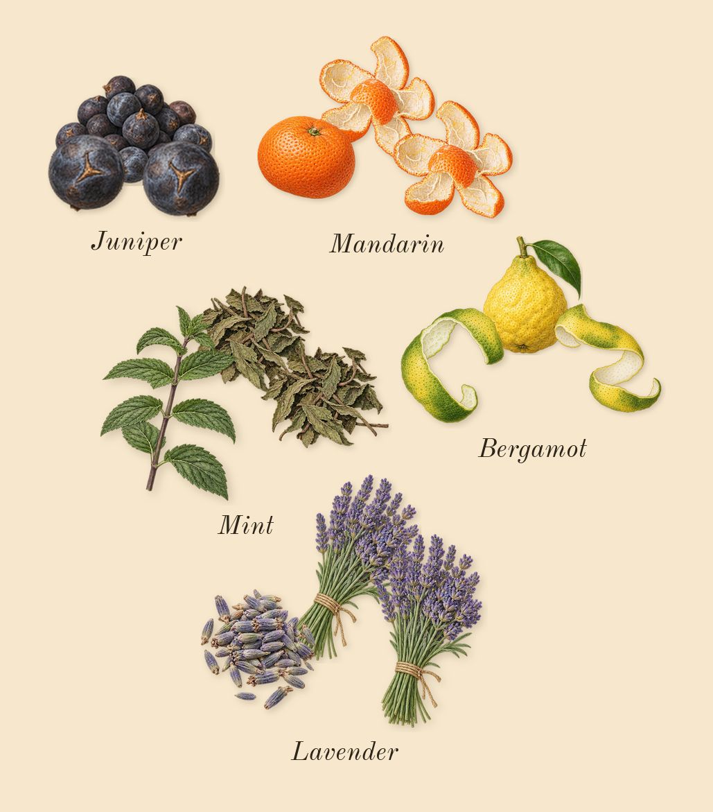 CK Be, top notes: Bergamot, Juniper, Mandarin, Mint, Lavender