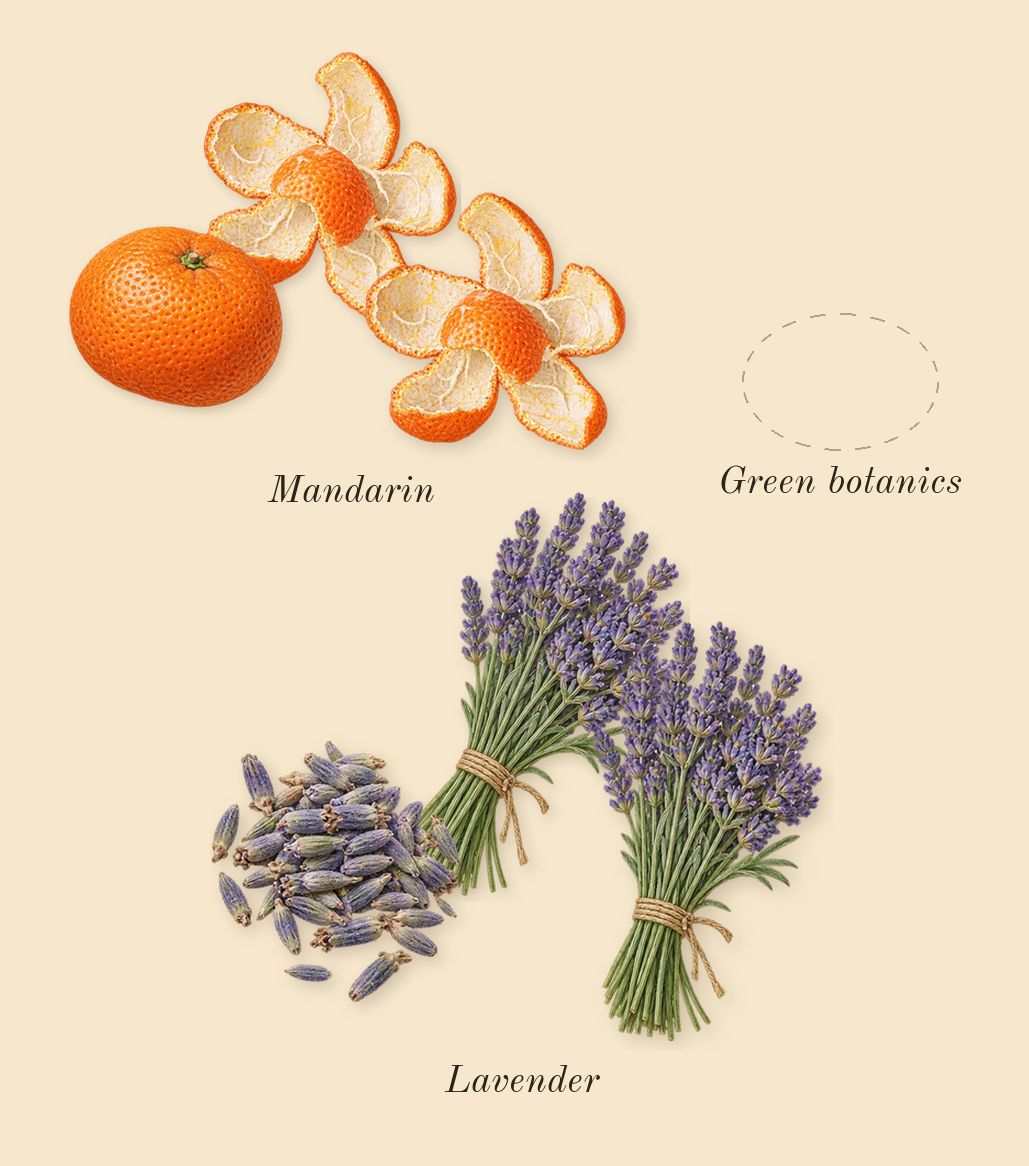 Eternity for Men, top notes: Mandarin, Lavender, Green botanics