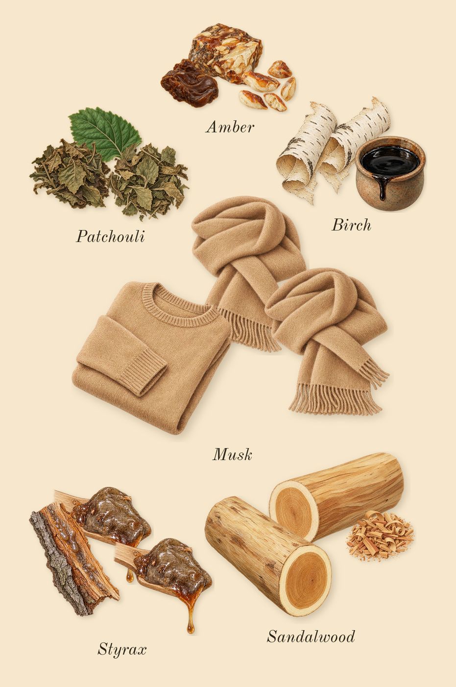 Aventus for Her, dry-down: Patchouli, Birch, Musk, Styrax, Sandalwood, Amber
