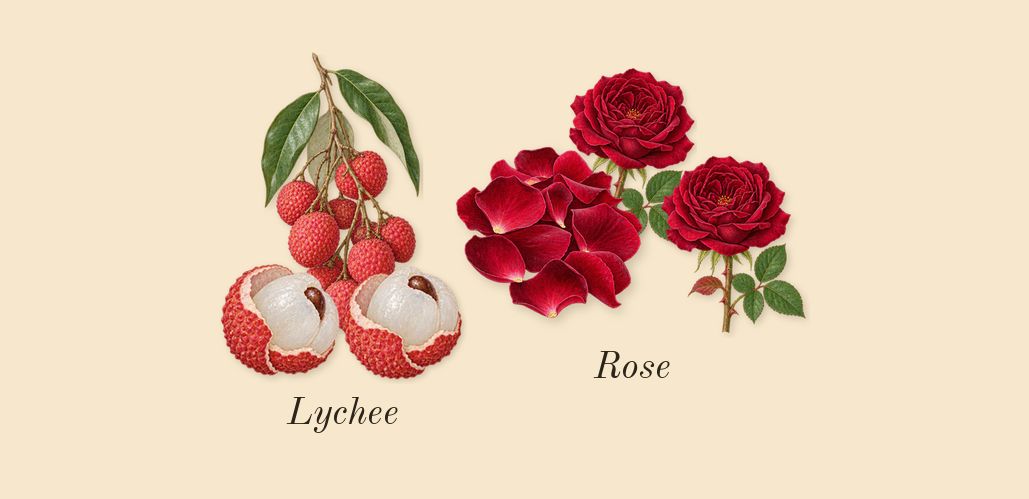 Eau Rose, heart: Rose, Lychee