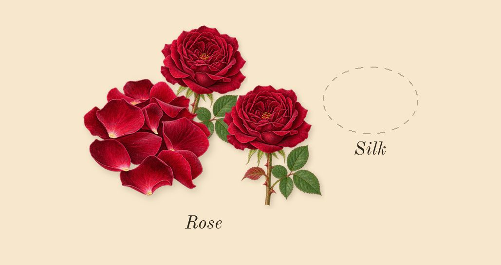 Soie Malaquais, heart: Rose, Silk