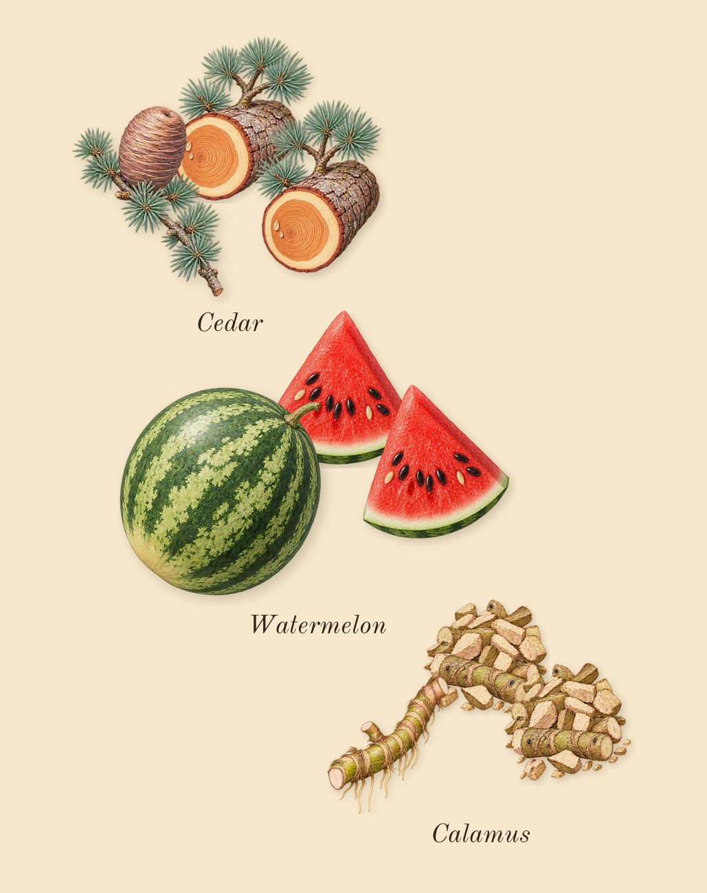 Nitro Red, heart: Watermelon, Cedar, Calamus