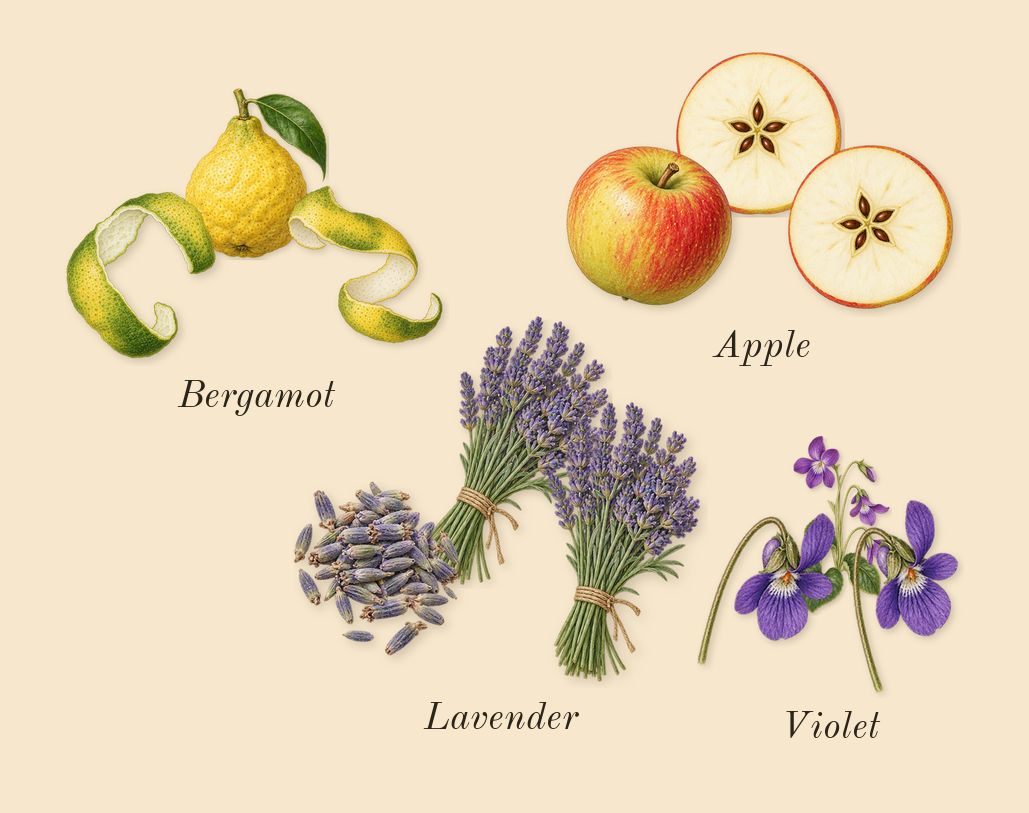 Nitro Red, top notes: Bergamot, Lavender, Apple, Violet