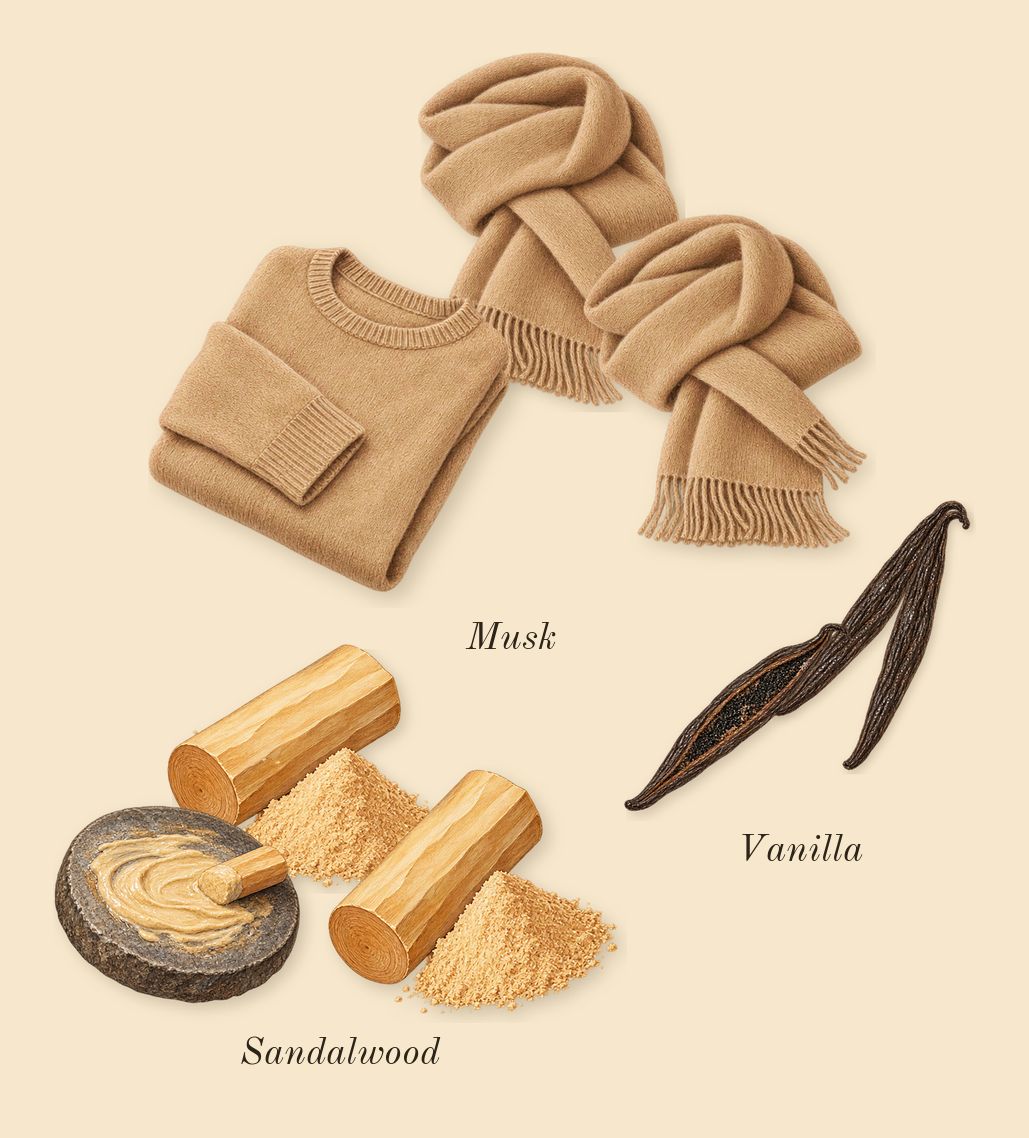 Santal Calling, dry-down: Sandalwood, Vanilla, Musk