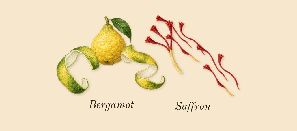 Barakkat Rouge 540, top notes: Saffron, Bergamot