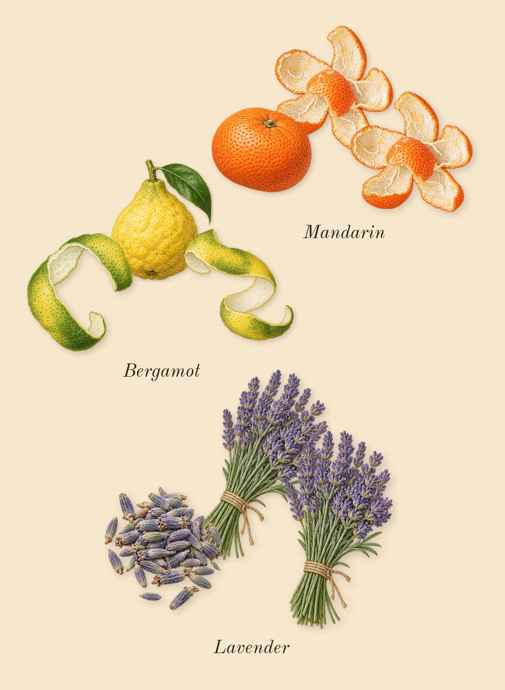 Musc Ravageur, top notes: Bergamot, Mandarin, Lavender