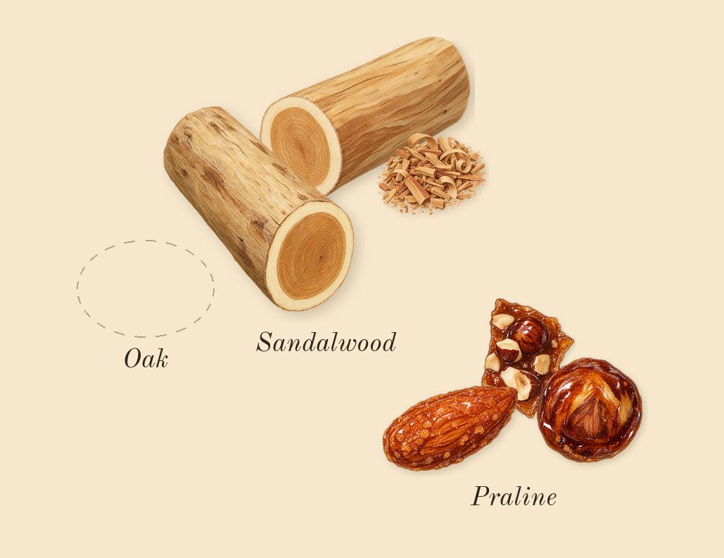 Royal Blend Sequoia, dry-down: Praline, Oak, Sandalwood