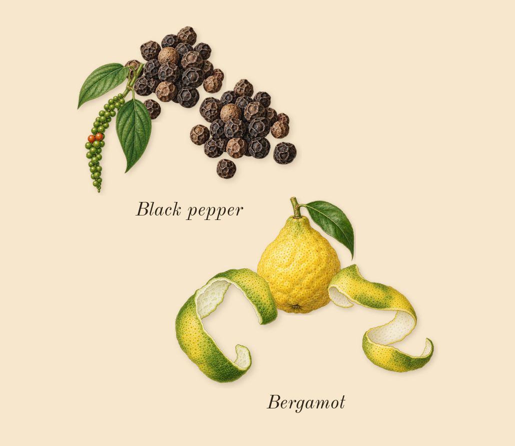 Angel Dust, top notes: Black pepper, Bergamot