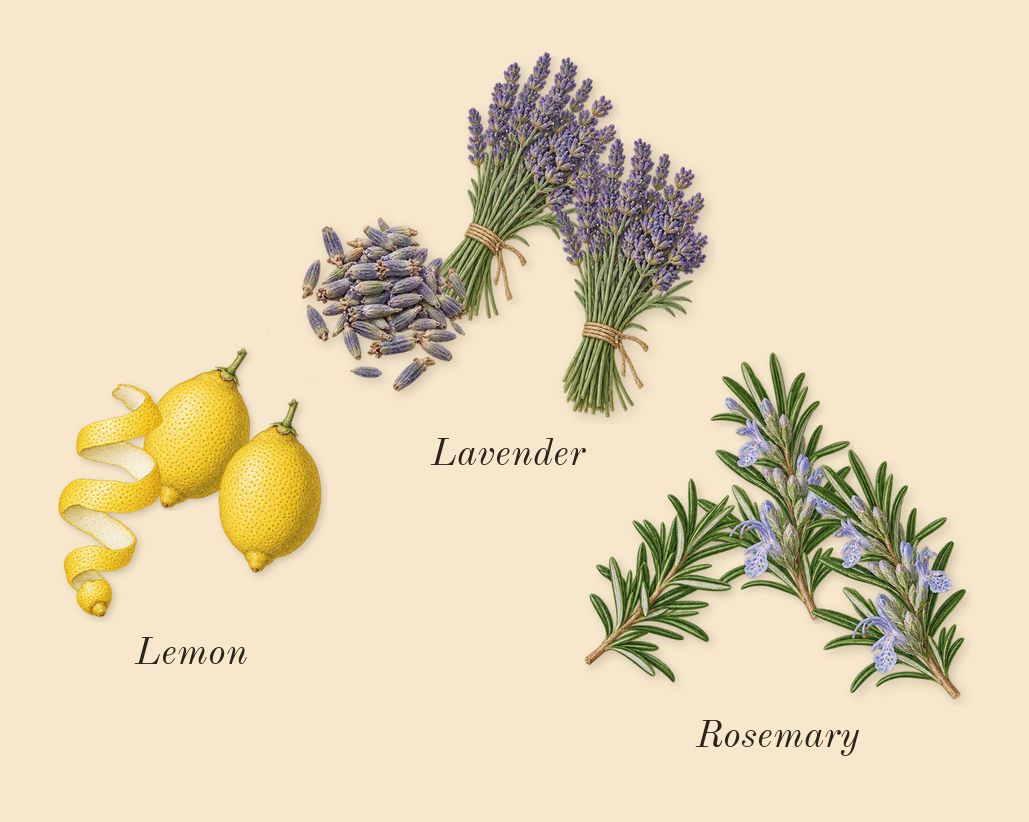 Jicky, top notes: Lavender, Rosemary, Lemon