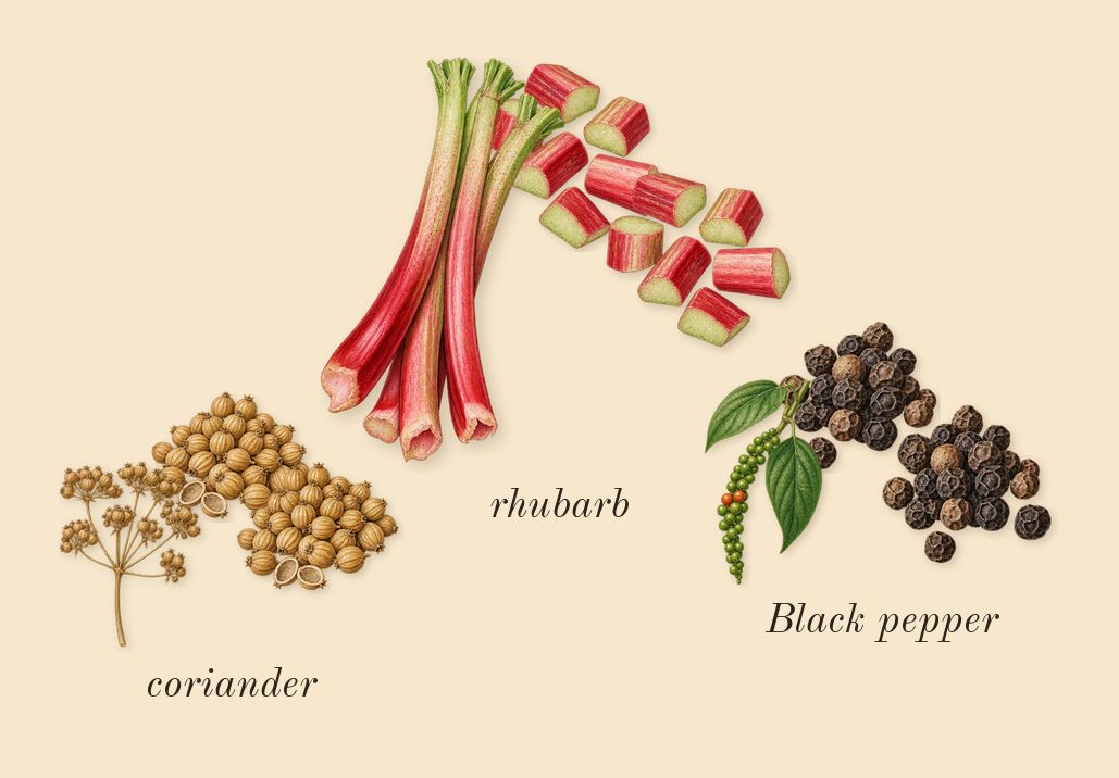 Honour Woman, top notes: Black pepper, rhubarb, coriander