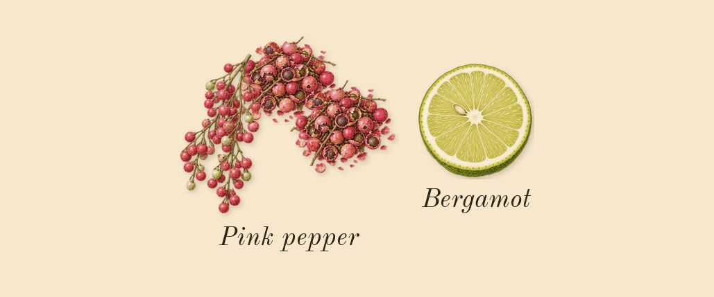 Can't Get Enough, top notes: Pink pepper, Bergamot
