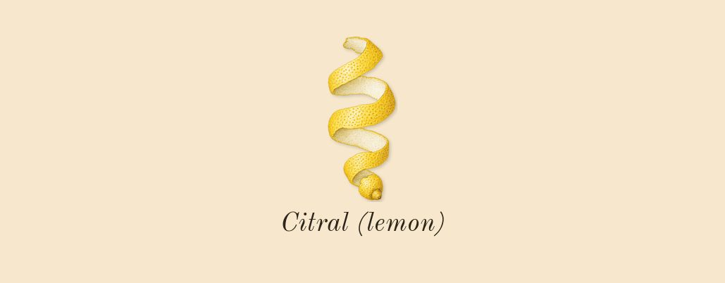 Raspberry Ripple Cologne, top notes: Citral (lemon)