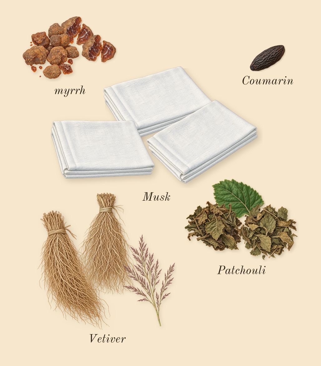 Jubilation 25 Woman, dry-down: Musk, Vetiver, myrrh, Patchouli, Coumarin
