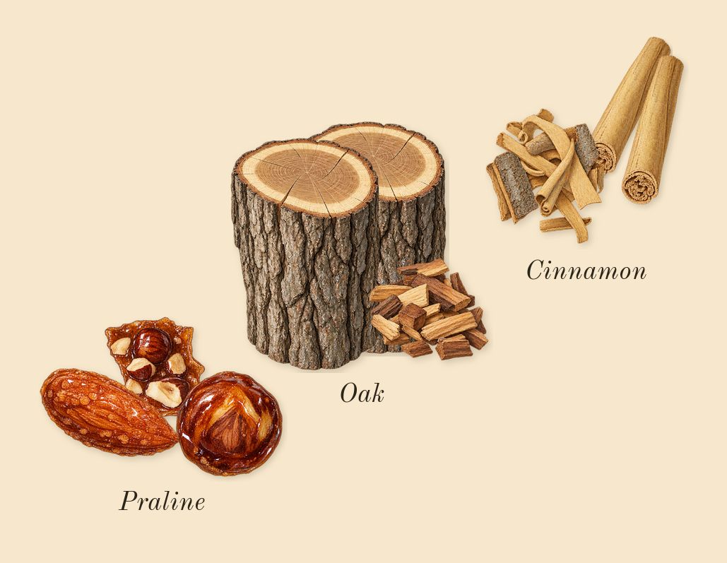 Angels' Share, heart: Oak, Cinnamon, Praline