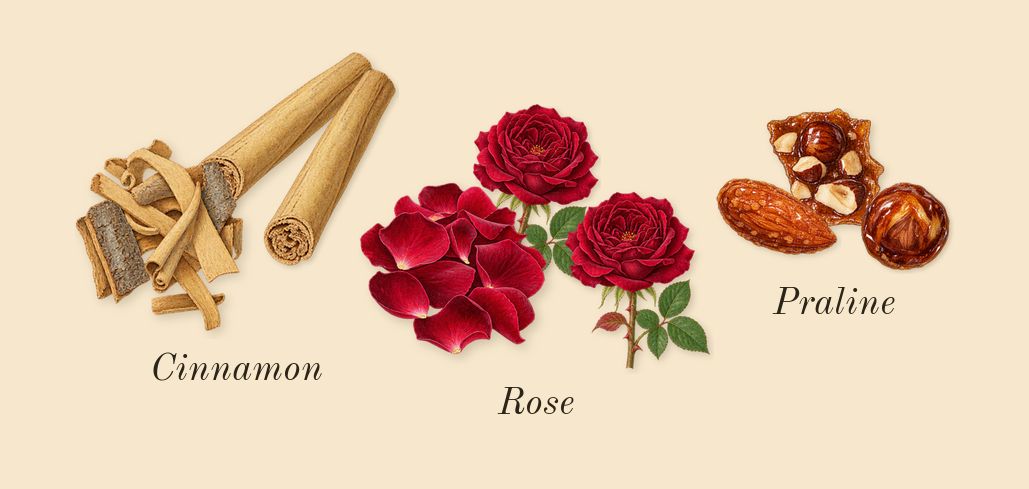 Angels' Share Paradis, heart: Rose, Cinnamon, Praline