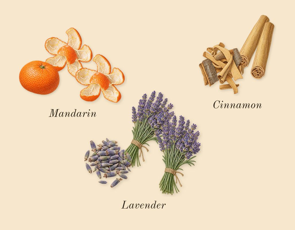 His Confession, top notes: Mandarin, Cinnamon, Lavender