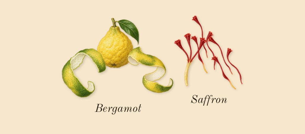 Teriaq Intense, top notes: Bergamot, Saffron