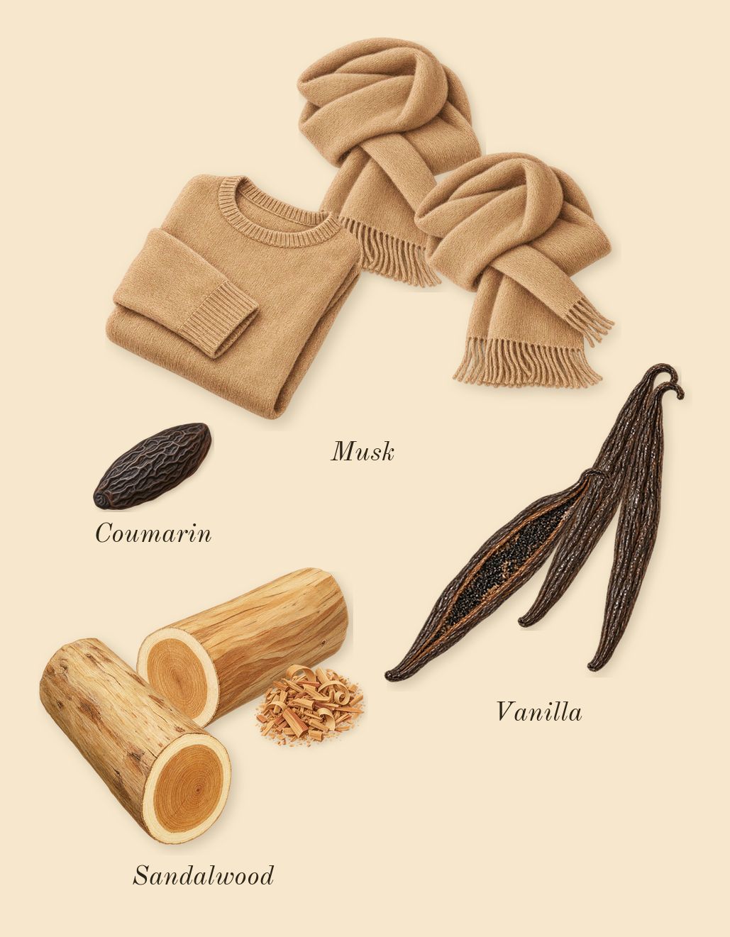 Yara, dry-down: Vanilla, Sandalwood, Musk, Coumarin