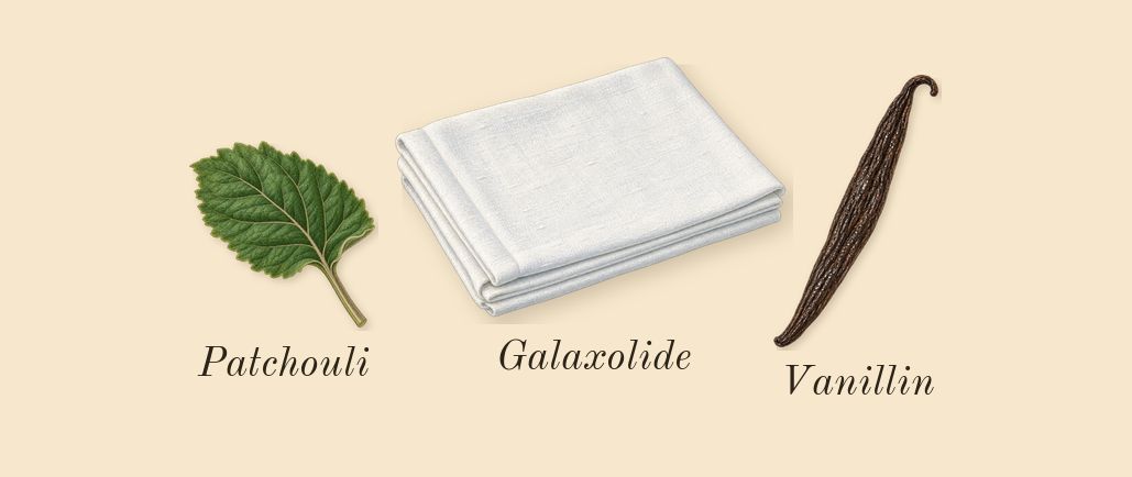 Poivre 23, dry-down: Patchouli, Galaxolide, Vanillin