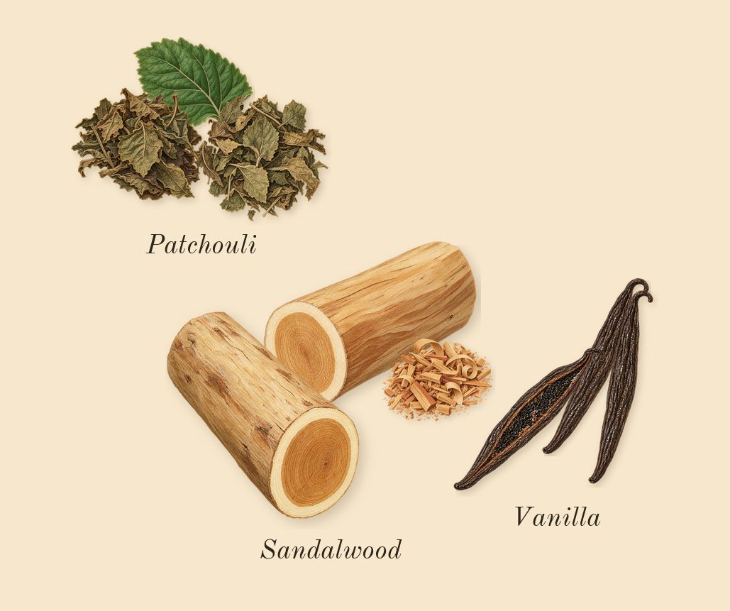 Lilac Love, dry-down: Sandalwood, Patchouli, Vanilla