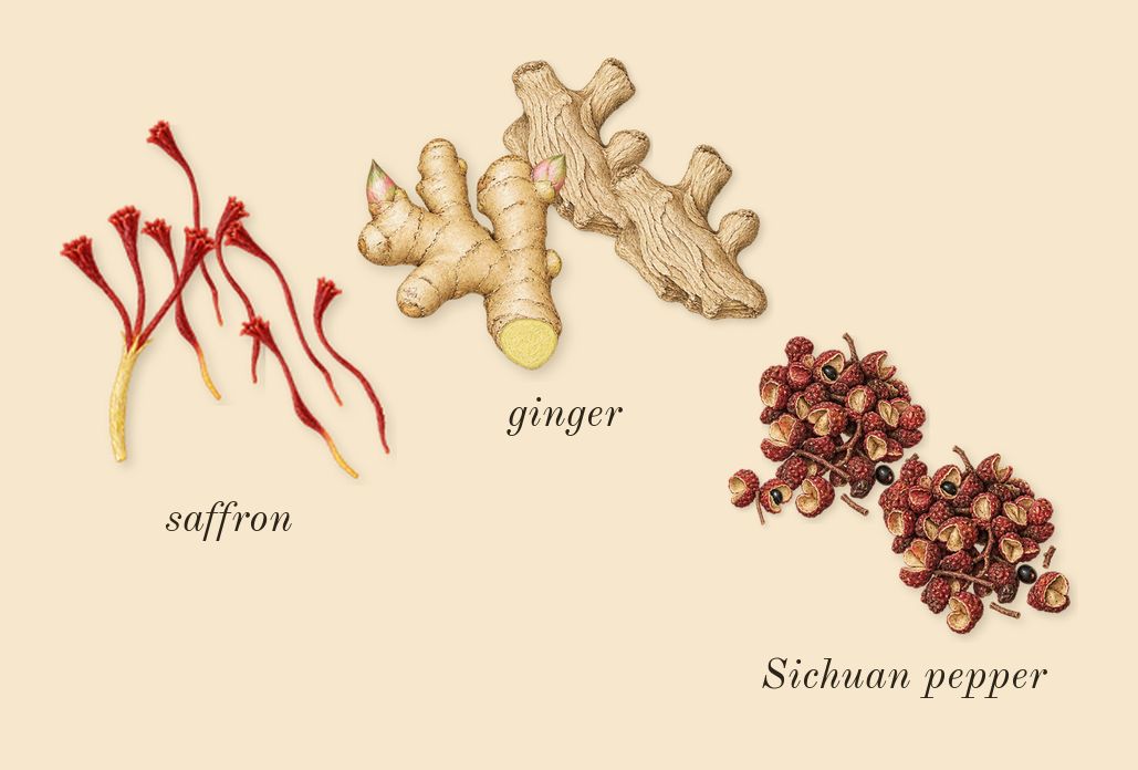 Lineage, top notes: ginger, Sichuan pepper, saffron