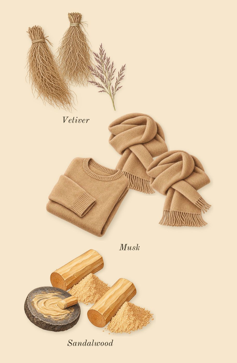 Aire Sutileza, dry-down: Musk, Sandalwood, Vetiver