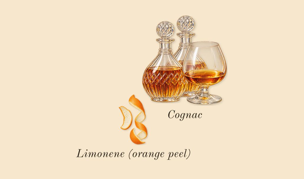 Kismet Magic, top notes: Cognac, Limonene (orange peel)