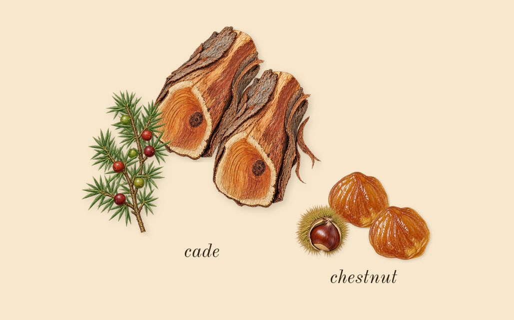 Replica By the Fireplace, heart: chestnut, cade
